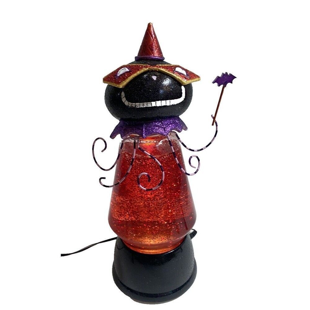 Department 56 Halloween Masquerade Glitter Mood Lamp In Box bat spider